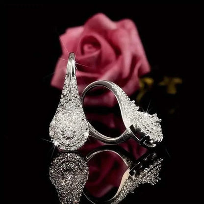 Luxury Eight Heart Earrings with Cubic Zirconia - A-1 Thread Vault