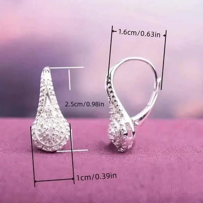 Luxury Eight Heart Earrings with Cubic Zirconia - A-1 Thread Vault