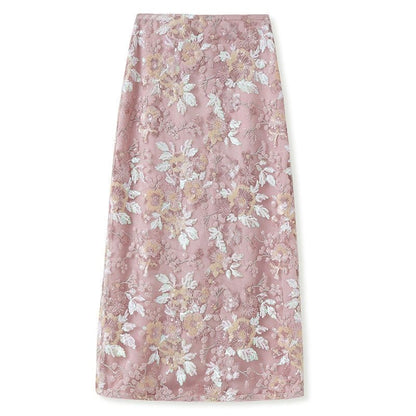 Luxury Embroidered Floral Jacket & Skirt Set(MS307) - A-1 Thread Vault