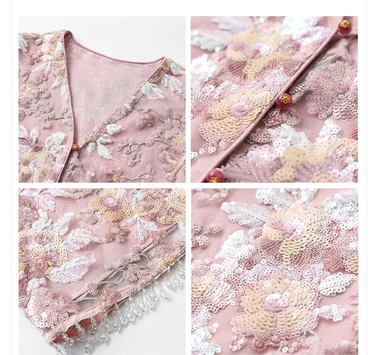 Luxury Embroidered Floral Jacket & Skirt Set(MS307) - A-1 Thread Vault