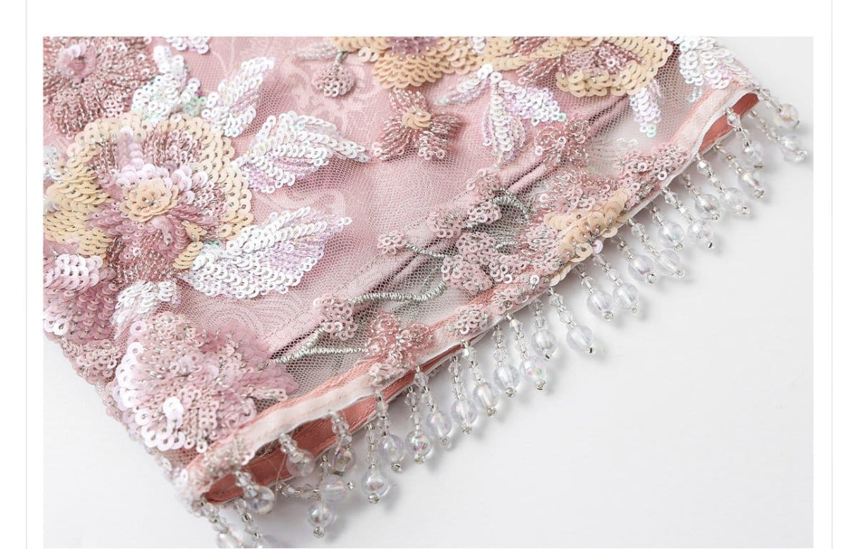 Luxury Embroidered Floral Jacket & Skirt Set(MS307) - A-1 Thread Vault