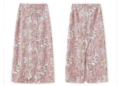 Luxury Embroidered Floral Jacket & Skirt Set(MS307) - A-1 Thread Vault
