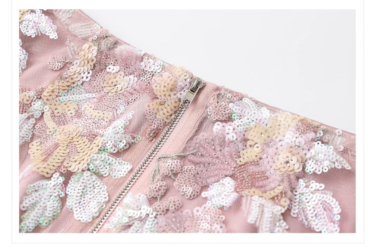 Luxury Embroidered Floral Jacket & Skirt Set(MS307) - A-1 Thread Vault