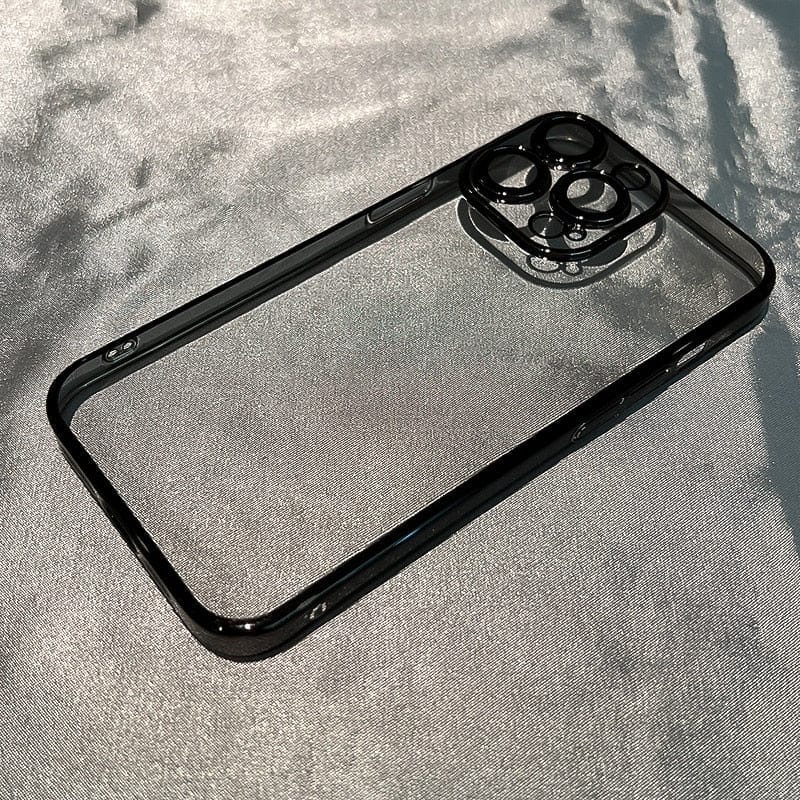 Luxury Plating Square Frame Clear iPhone Case - A-1 Thread Vault