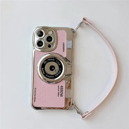 Luxury Retro Stereo Camera Lanyard iPhone Case - A-1 Thread Vault