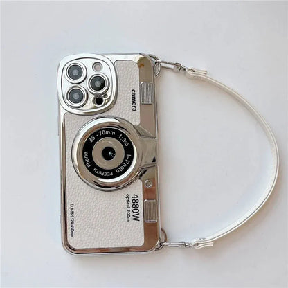 Luxury Retro Stereo Camera Lanyard iPhone Case - A-1 Thread Vault