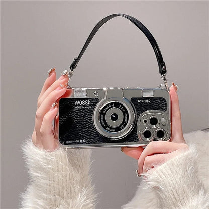 Luxury Retro Stereo Camera Lanyard iPhone Case - A-1 Thread Vault