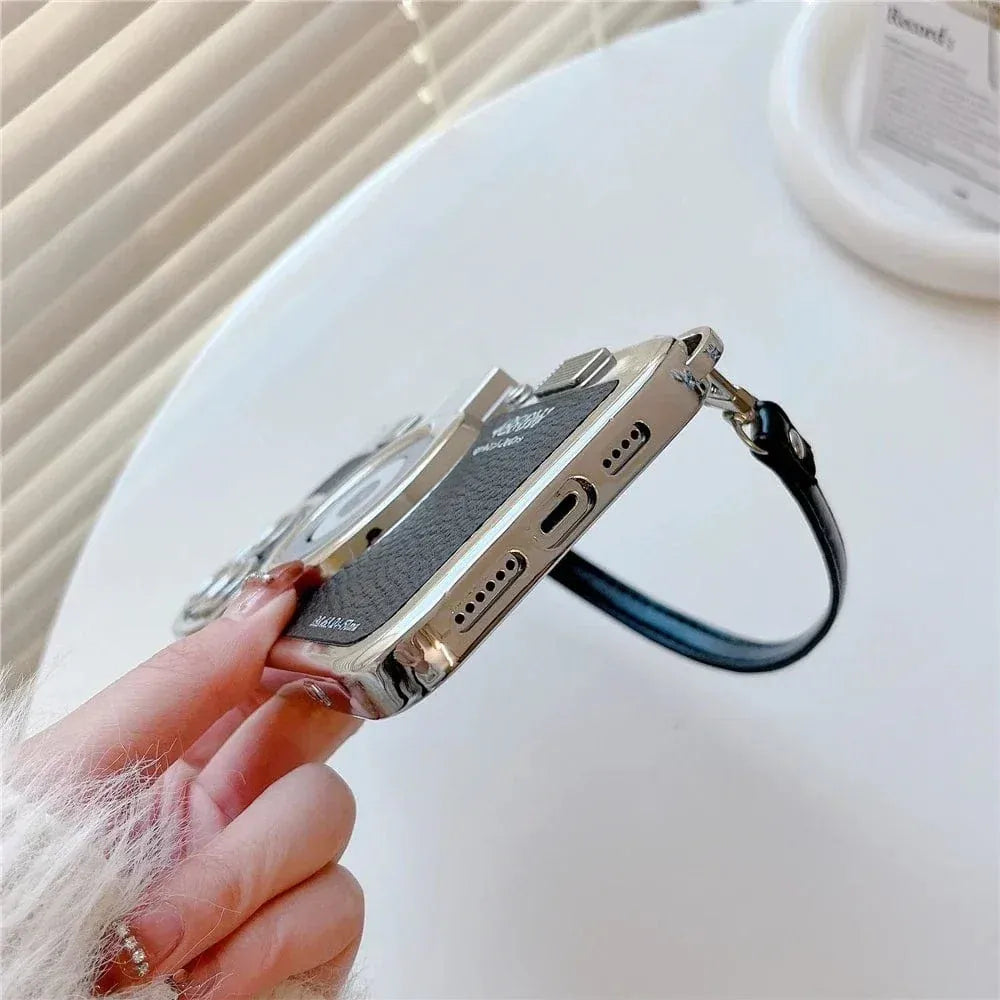 Luxury Retro Stereo Camera Lanyard iPhone Case - A-1 Thread Vault