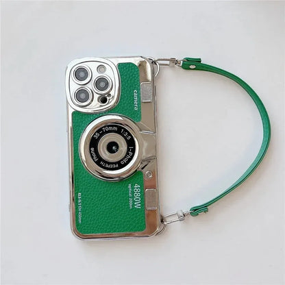 Luxury Retro Stereo Camera Lanyard iPhone Case - A-1 Thread Vault