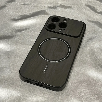Luxury Wood Grain Magsafe Shockproof iPhone Case - A-1 Thread Vault