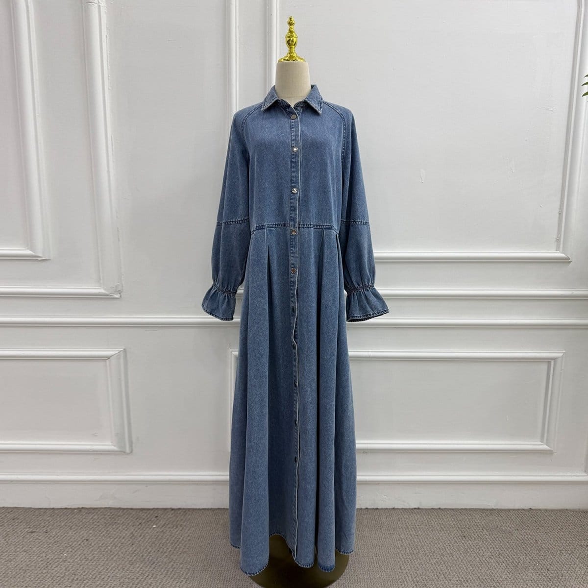 Lyocell Denim Maxi Dress(MS442) - A-1 Thread Vault