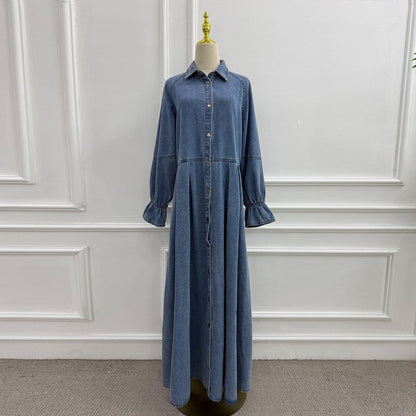 Lyocell Denim Maxi Dress(MS442) - A-1 Thread Vault