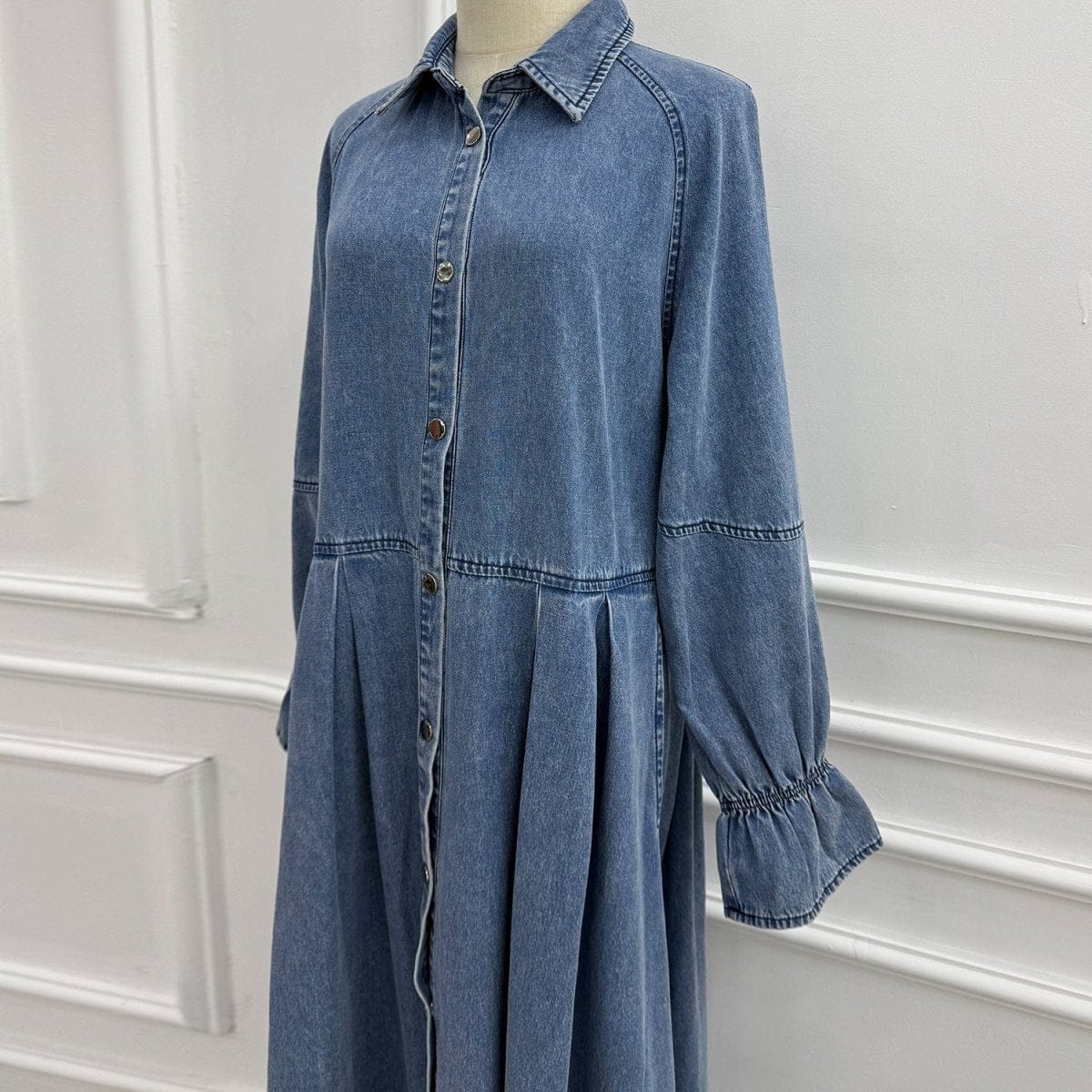 Lyocell Denim Maxi Dress(MS442) - A-1 Thread Vault