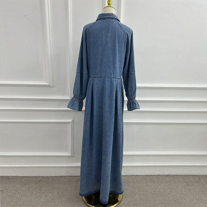 Lyocell Denim Maxi Dress(MS442) - A-1 Thread Vault