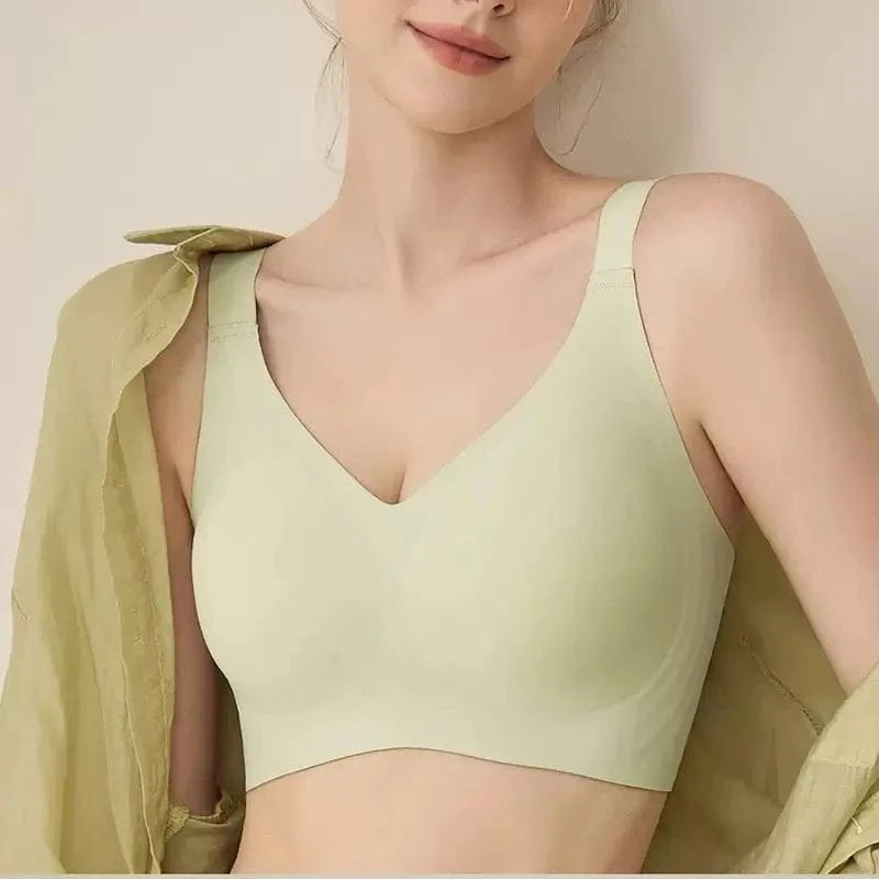 M-5XL Large Breasts And Small Underwear For Women, Full Cup Thin Style, Anti-sagging, Secondary Breasts Traceless Large Size Bra - A-1 Thread Vault