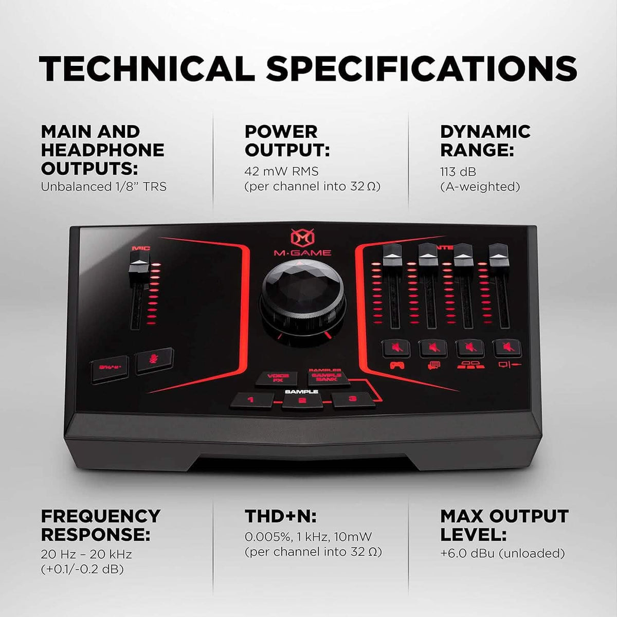 M-Game Solo USB Audio Interface Mixer for Streaming and Gaming (Refurbished) - A-1 Thread Vault