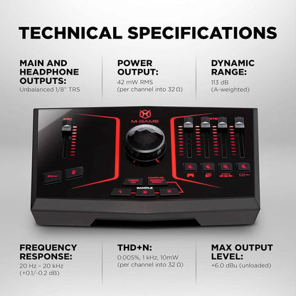 M-Game Solo USB Audio Interface Mixer for Streaming and Gaming (Refurbished) - A-1 Thread Vault