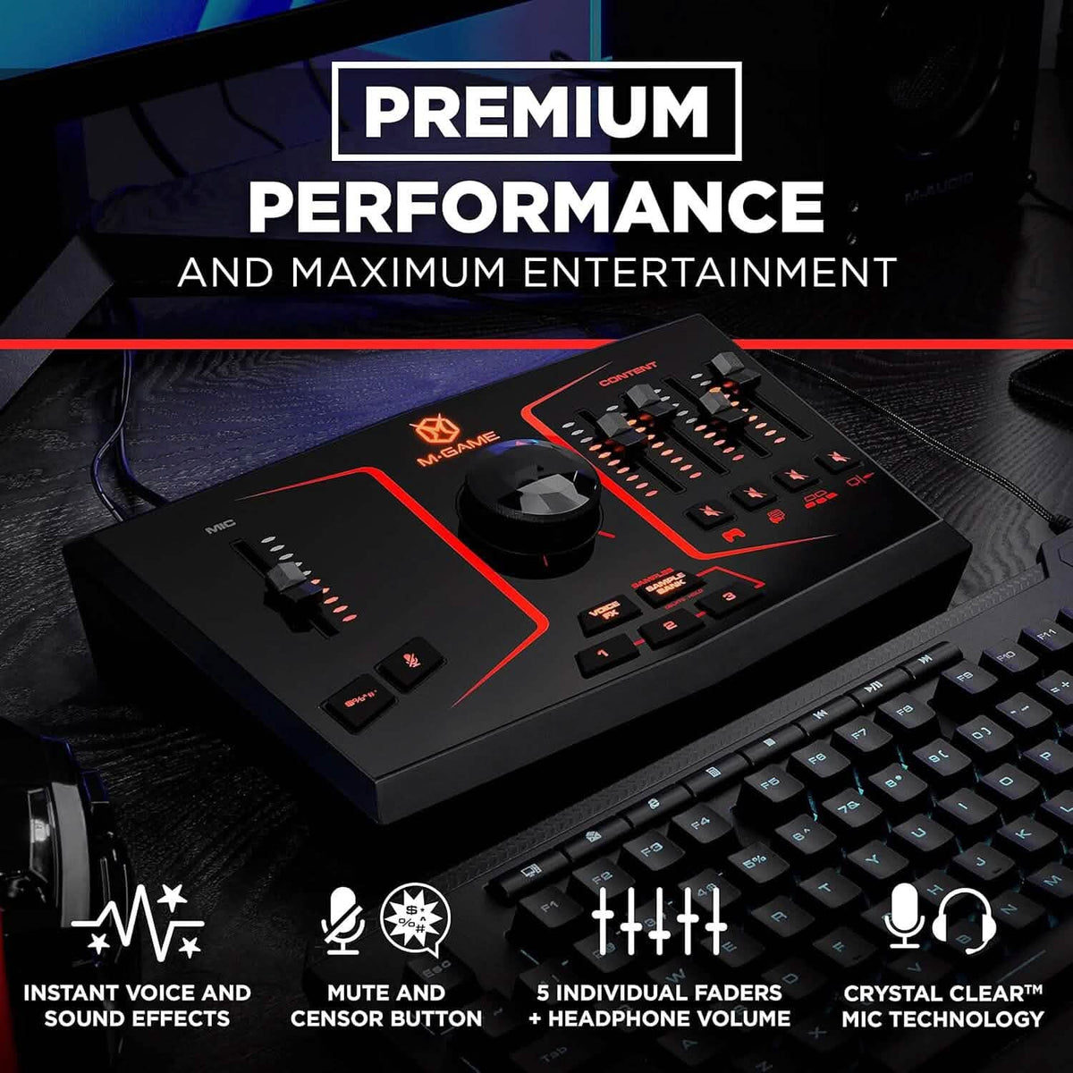 M-Game Solo USB Audio Interface Mixer for Streaming and Gaming (Refurbished) - A-1 Thread Vault