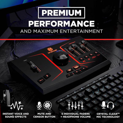 M-Game Solo USB Audio Interface Mixer for Streaming and Gaming (Refurbished) - A-1 Thread Vault