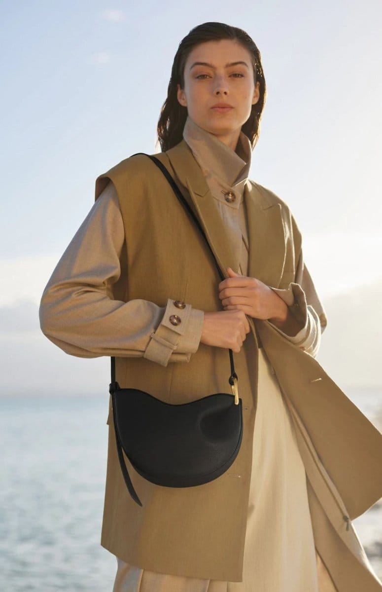 MAC182 Lychee Textured One-Shoulder Crossbody Saddle Bag - A-1 Thread Vault