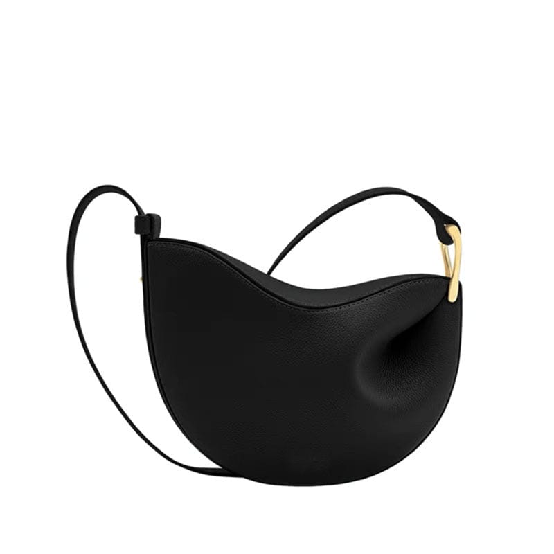 MAC182 Lychee Textured One-Shoulder Crossbody Saddle Bag - A-1 Thread Vault