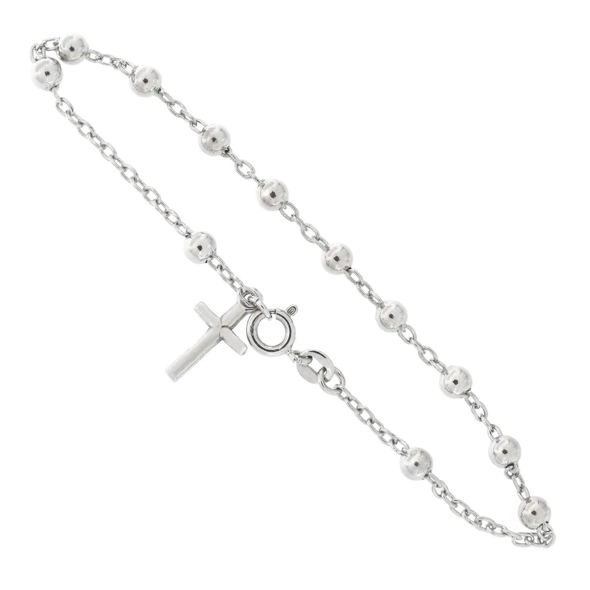 Made in Italy Sterling Silver Rosary Bracelet - A-1 Thread Vault