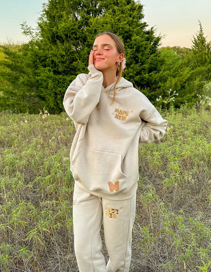 Made New Cream Unisex Hoodie - A-1 Thread Vault