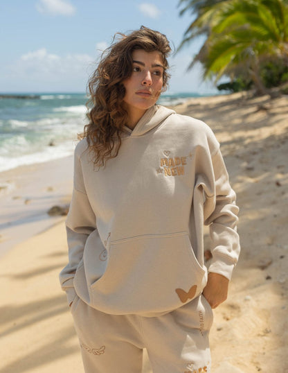 Made New Cream Unisex Hoodie - A-1 Thread Vault