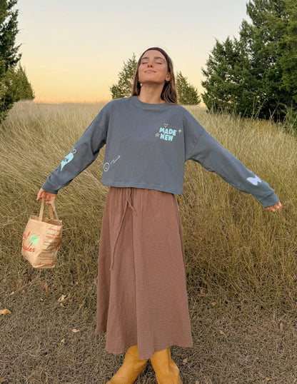Made New Cropped LS Women's Tee - A-1 Thread Vault