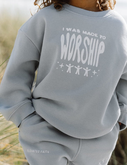 Made To Worship Kids Crewneck - A-1 Thread Vault