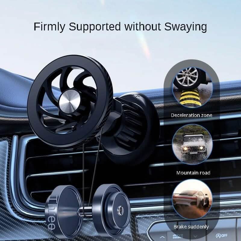 Magnetic Car Phone Holder Car Dashboard Air Vent Strong Magnetic Navigation Fixed Bracket - A-1 Thread Vault
