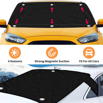 Magnetic Car Windshield Cover Front Rear Protector Fit for All Cars - A-1 Thread Vault