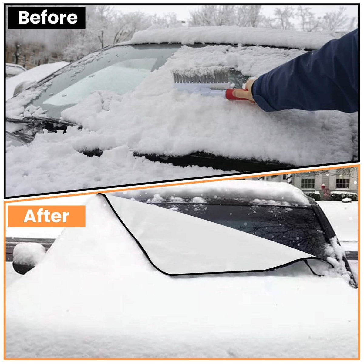 Magnetic Car Windshield Cover Front Rear Protector Fit for All Cars - A-1 Thread Vault