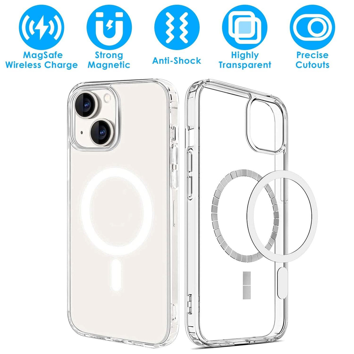 Magnetic Clear Phone Case Shockproof Transparent Phone Cover - A-1 Thread Vault