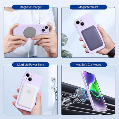 Magnetic MagSafe Case for iPhone 14 Plus with Glass Screen Protector, Silicone Case 6.7 inch - A-1 Thread Vault
