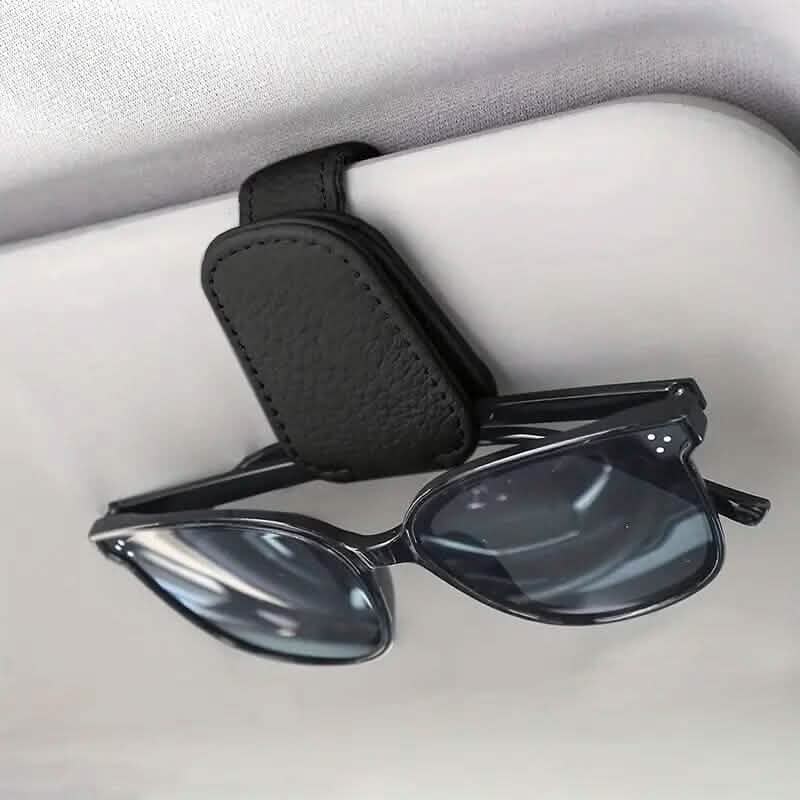 Magnetic PU Leather Car Visor Sunglasses Holder - A-1 Thread Vault
