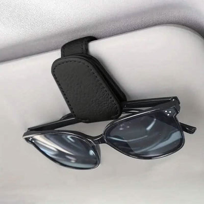 Magnetic PU Leather Car Visor Sunglasses Holder - A-1 Thread Vault