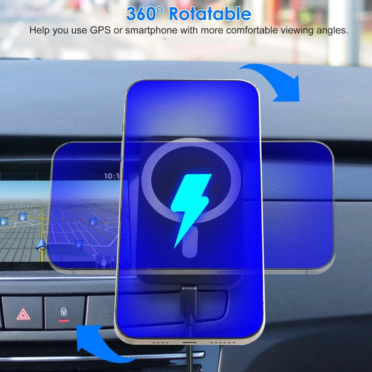 Magnetic Wireless Charger MagSafe Car Phone Mount Air Vent Holder - A-1 Thread Vault