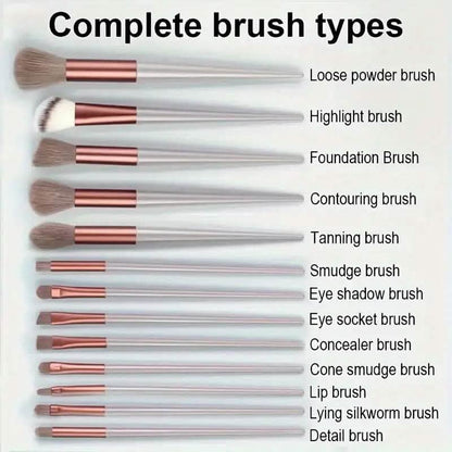 13-Piece: Professional Soft Fluffy Makeup Brush Set with Bag Case - A-1 Thread Vault