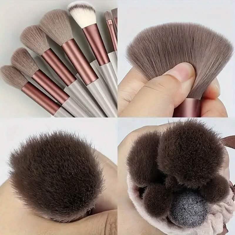 13-Piece: Professional Soft Fluffy Makeup Brush Set with Bag Case - A-1 Thread Vault