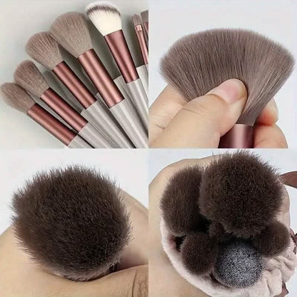 13-Piece: Professional Soft Fluffy Makeup Brush Set with Bag Case - A-1 Thread Vault