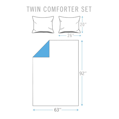 Marble Reversible Comforter Set - A-1 Thread Vault