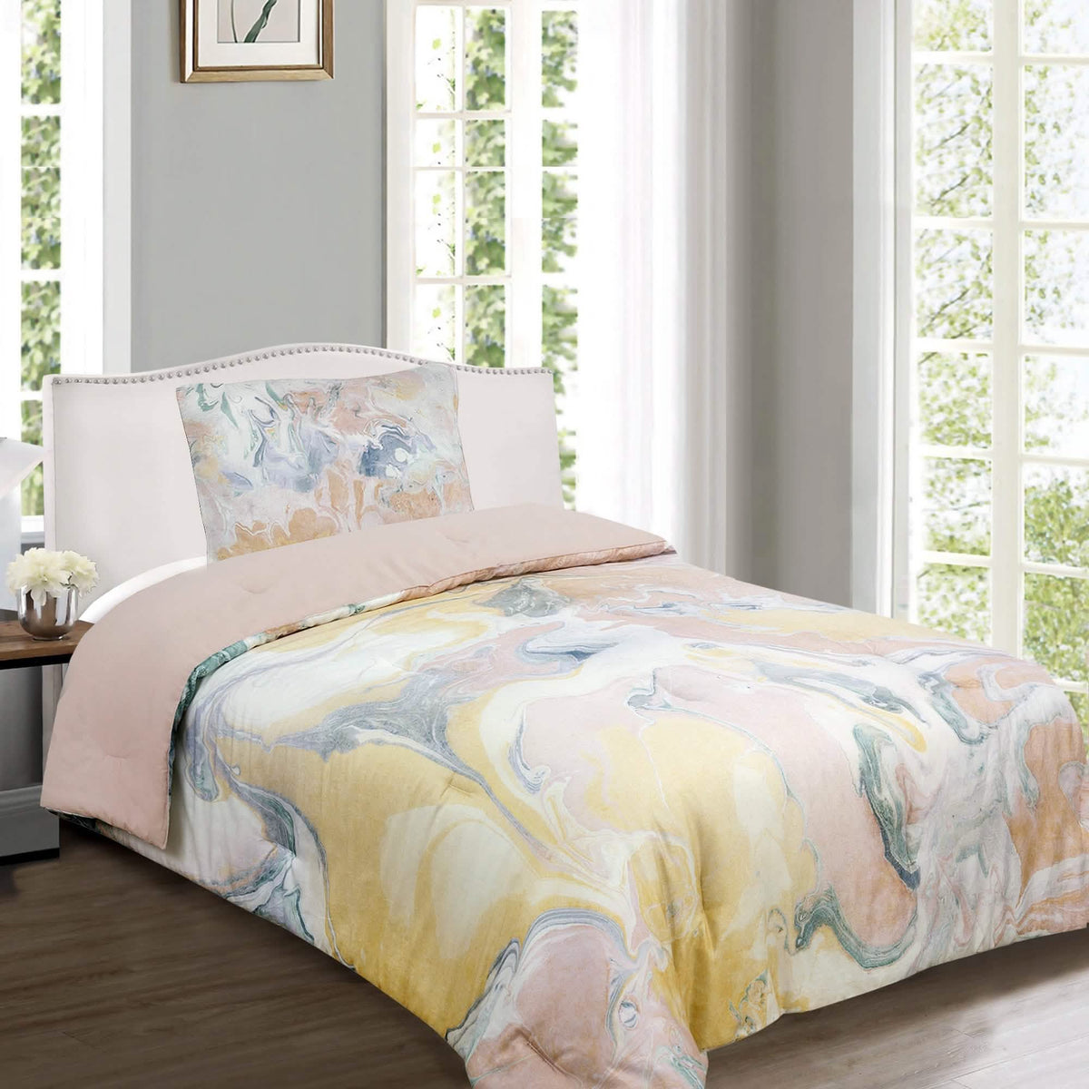 Marble Reversible Comforter Set - A-1 Thread Vault