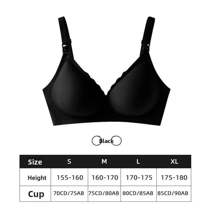 Maternity Bra with Push-up Front To Prevent Sagging Seamless Breathable and Comfortable Nursing Push-up Bra - A-1 Thread Vault