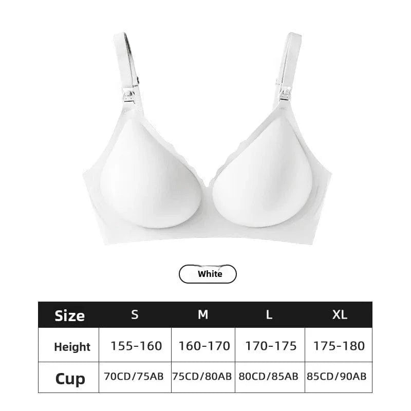 Maternity Bra with Push-up Front To Prevent Sagging Seamless Breathable and Comfortable Nursing Push-up Bra - A-1 Thread Vault