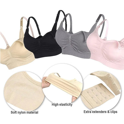Maternity Bras Wirefree Nursing Bra Pregnancy Clothes Prevent Sagging Breastfeeding Women's Breathable lactancia Bra - A-1 Thread Vault