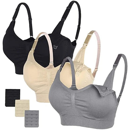 Maternity Bras Wirefree Nursing Bra Pregnancy Clothes Prevent Sagging Breastfeeding Women's Breathable lactancia Bra - A-1 Thread Vault