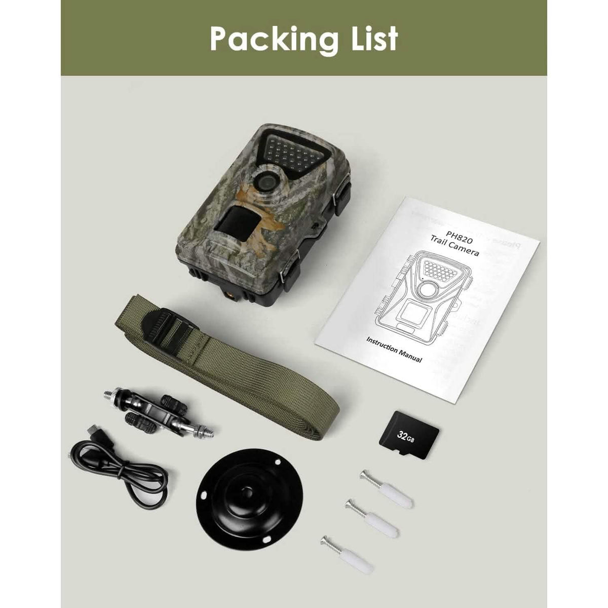 MAXDONE Trail Camera Hunting Camera Game (Refurbished) - A-1 Thread Vault