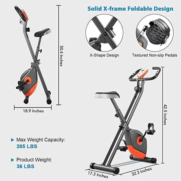 Maxkare MK-4012 Exercise Bike with Arm Resistance Bands - A-1 Thread Vault