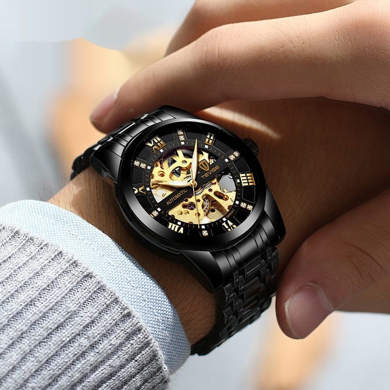 Mechanical Watch With A Hollowed-out Steel Bracelet - A-1 Thread Vault